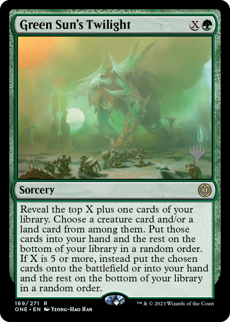 Green Sun's Twilight (Promo Pack) [Phyrexia: All Will Be One Promos] | Gamers Paradise