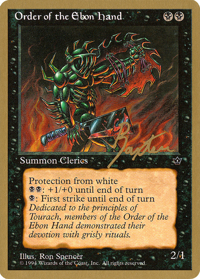 Order of the Ebon Hand (Spencer) (George Baxter) [Pro Tour Collector Set] | Gamers Paradise