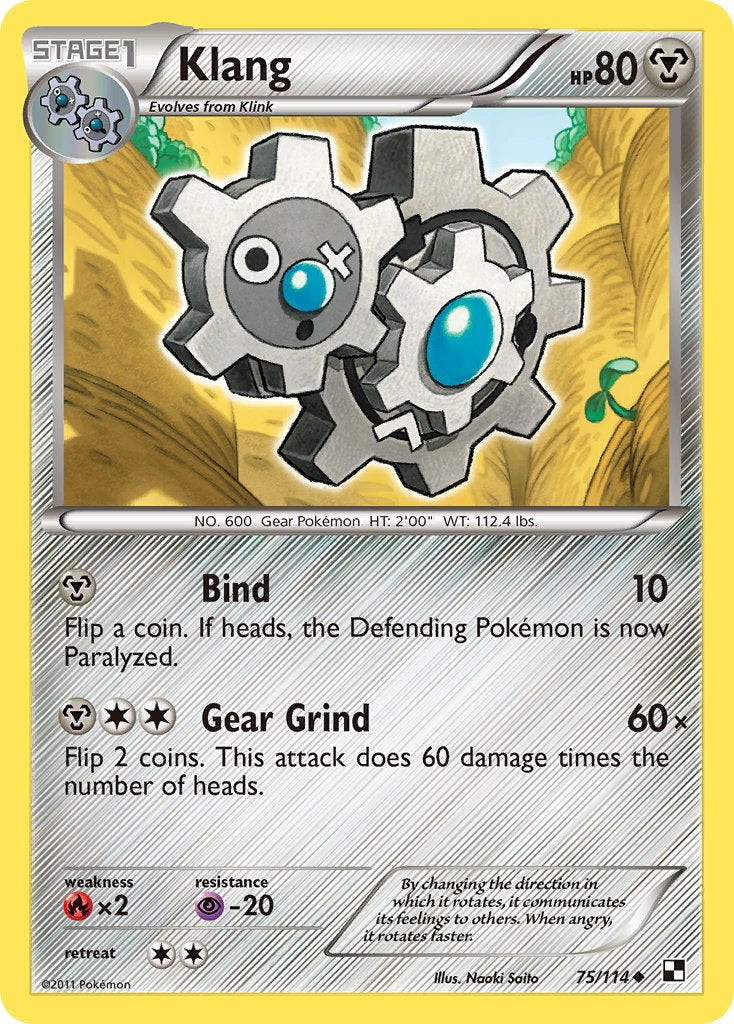 Klang (75/114) (Cracked Ice Holo) (Blister Exclusive) [Black & White: Base Set] | Gamers Paradise