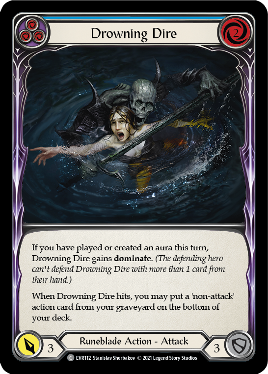 Drowning Dire (Blue) [EVR112] (Everfest)  1st Edition Rainbow Foil | Gamers Paradise