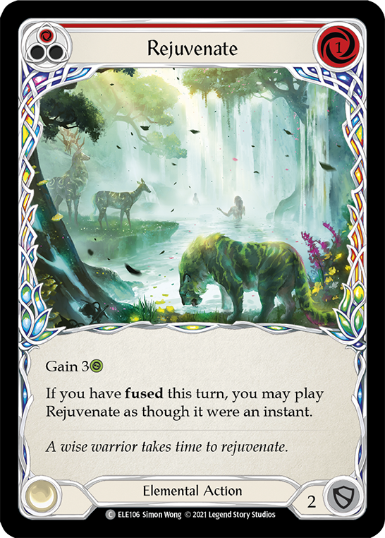 Rejuvenate (Red) [ELE106] (Tales of Aria)  1st Edition Rainbow Foil | Gamers Paradise