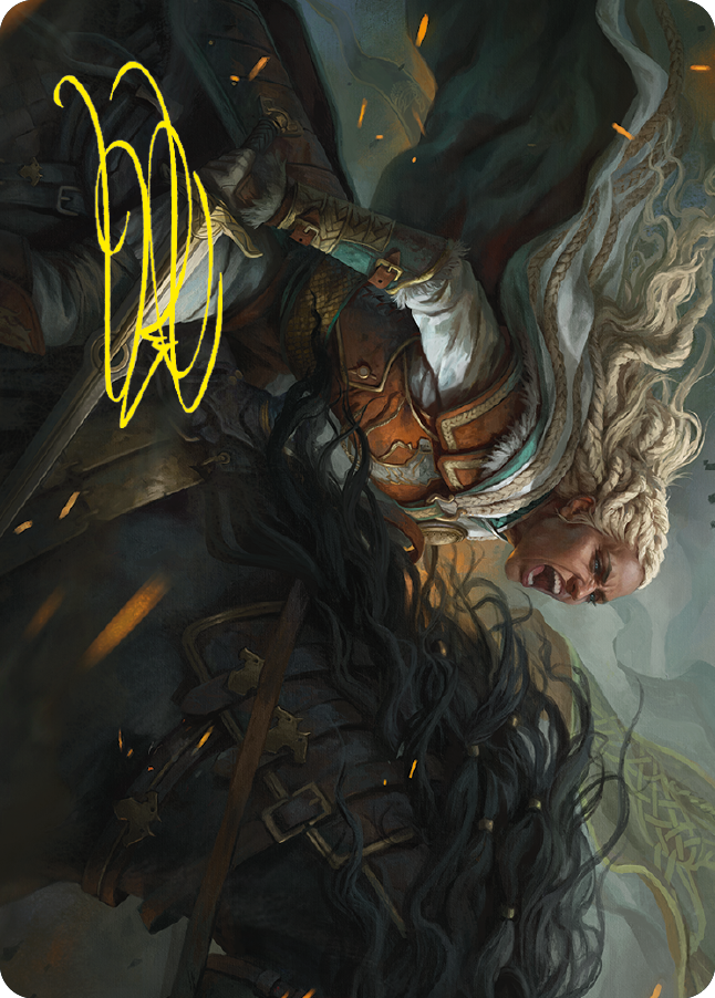 Eowyn, Fearless Knight Art Card (Gold-Stamped Signature) [The Lord of the Rings: Tales of Middle-earth Art Series] | Gamers Paradise