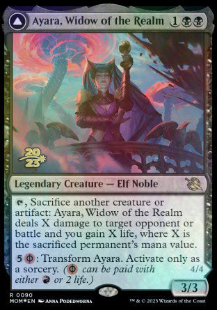 Ayara, Widow of the Realm // Ayara, Furnace Queen [March of the Machine Prerelease Promos] | Gamers Paradise