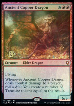 Ancient Copper Dragon [Commander Legends: Battle for Baldur's Gate Prerelease Promos] | Gamers Paradise