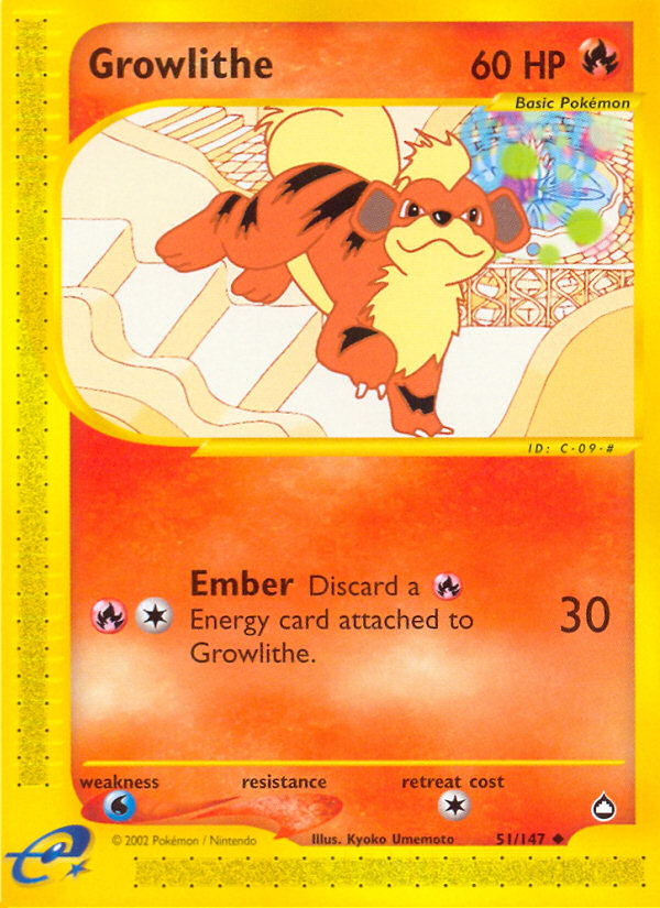 Growlithe (51/147) [Aquapolis] | Gamers Paradise