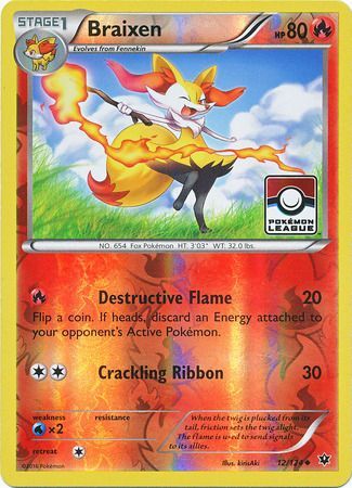 Braixen (12/124) (League Promo) [XY: Fates Collide] | Gamers Paradise