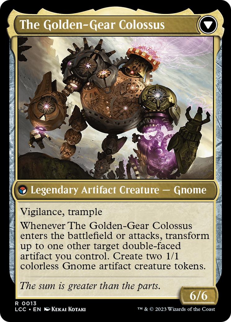 Tetzin, Gnome Champion // The Golden-Gear Colossus [The Lost Caverns of Ixalan Commander] | Gamers Paradise