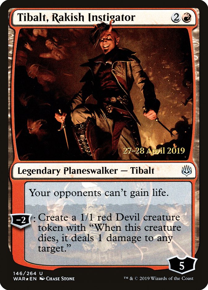Tibalt, Rakish Instigator [War of the Spark Prerelease Promos] | Gamers Paradise