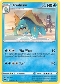 Drednaw (039/185) (Cracked Ice Holo) (Theme Deck Exclusive) [Sword & Shield: Vivid Voltage] | Gamers Paradise