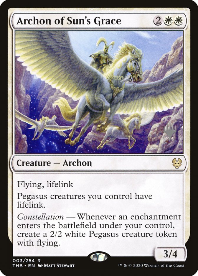 Archon of Sun's Grace (Promo Pack) [Theros Beyond Death Promos] | Gamers Paradise