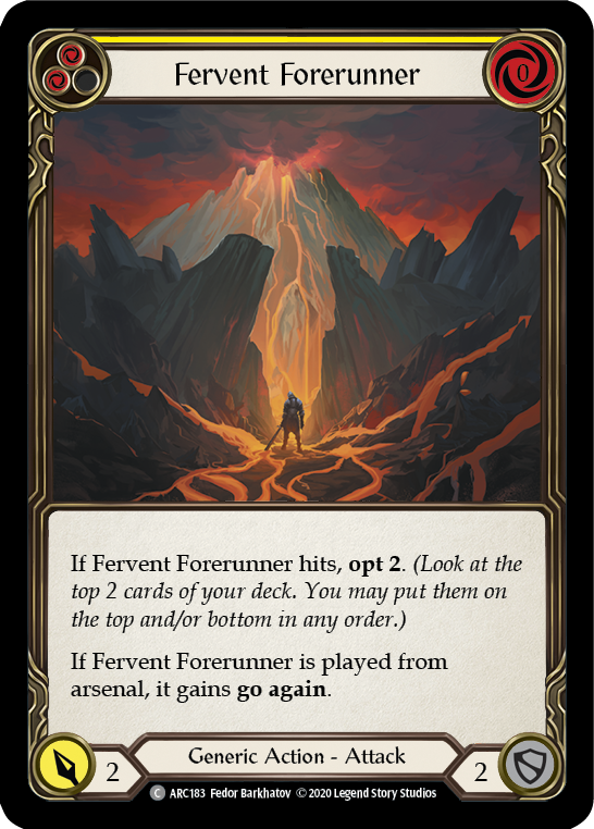 Fervent Forerunner (Yellow) [U-ARC183] Unlimited Normal | Gamers Paradise