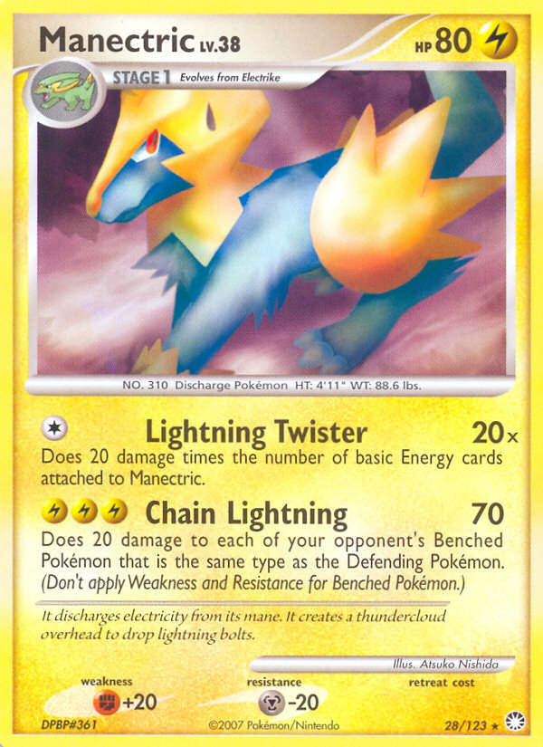 Manectric (28/123) [Diamond & Pearl: Mysterious Treasures] | Gamers Paradise