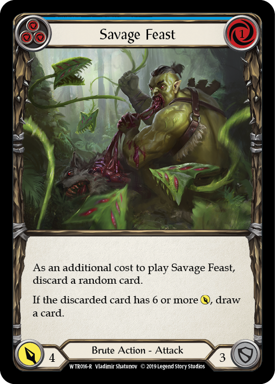Savage Feast (Blue) [WTR016-R] Alpha Print Rainbow Foil | Gamers Paradise