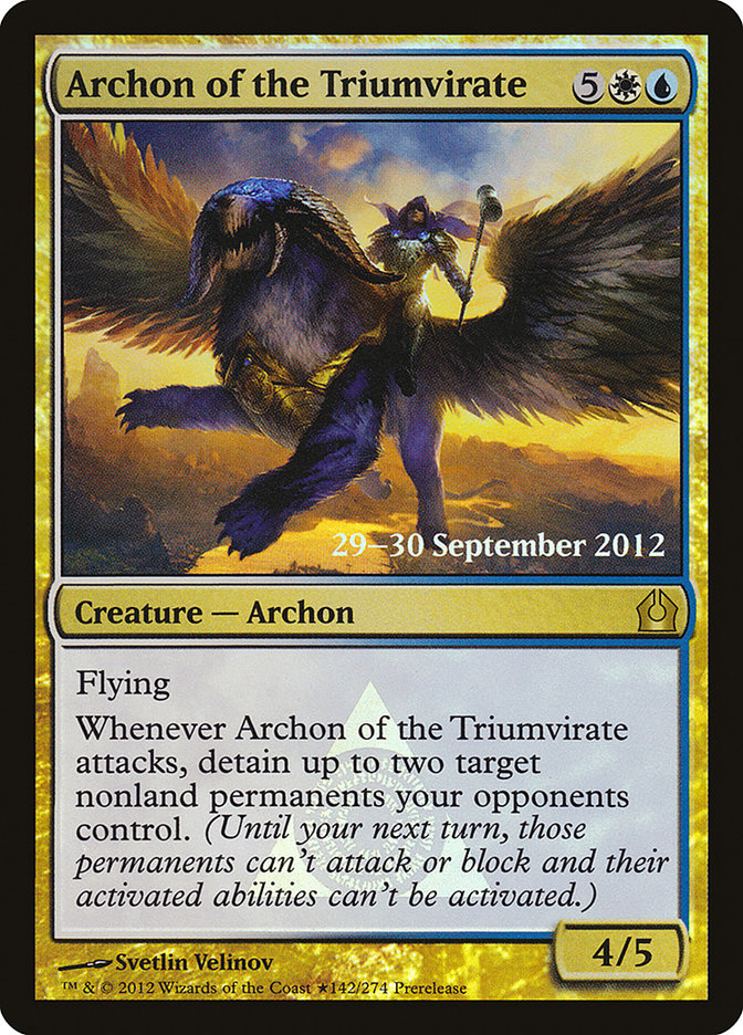 Archon of the Triumvirate [Return to Ravnica Prerelease Promos] | Gamers Paradise
