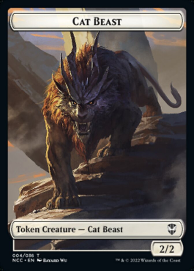 Soldier (09) // Cat Beast Double-Sided Token [Streets of New Capenna Commander Tokens] | Gamers Paradise