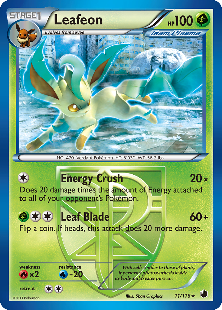 Leafeon (11/116) [Black & White: Plasma Freeze] | Gamers Paradise