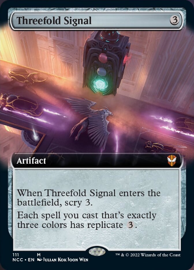 Threefold Signal (Extended Art) [Streets of New Capenna Commander] | Gamers Paradise