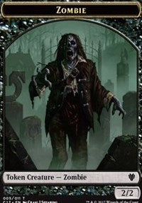 Zombie // Gold Double-Sided Token [Commander 2017 Tokens] | Gamers Paradise