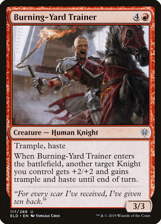 Burning-Yard Trainer [Throne of Eldraine] | Gamers Paradise