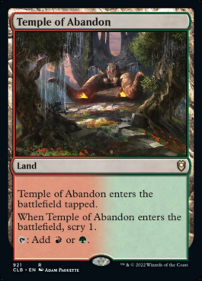 Temple of Abandon [Commander Legends: Battle for Baldur's Gate] | Gamers Paradise