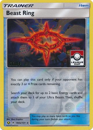 Beast Ring (102a/131) (League Promo Staff) [Sun & Moon: Forbidden Light] | Gamers Paradise