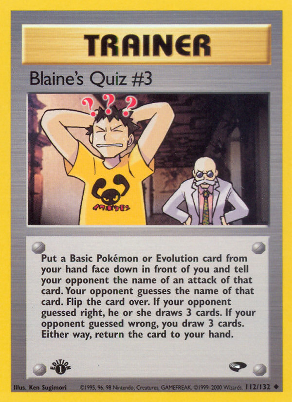 Blaine's Quiz #3 (112/132) [Gym Challenge 1st Edition] | Gamers Paradise