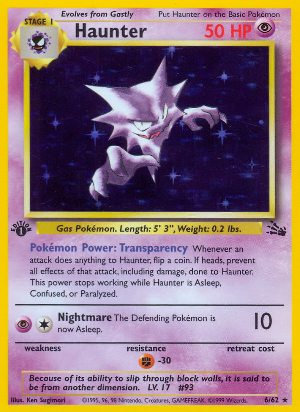 Haunter (6/62) [Fossil 1st Edition] | Gamers Paradise