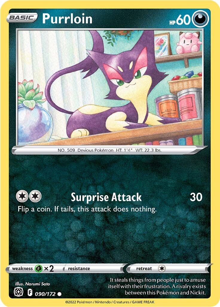 Purrloin (090/172) [Sword & Shield: Brilliant Stars] | Gamers Paradise