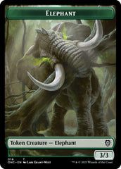 Human Soldier // Elephant Double-Sided Token [Phyrexia: All Will Be One Commander Tokens] | Gamers Paradise