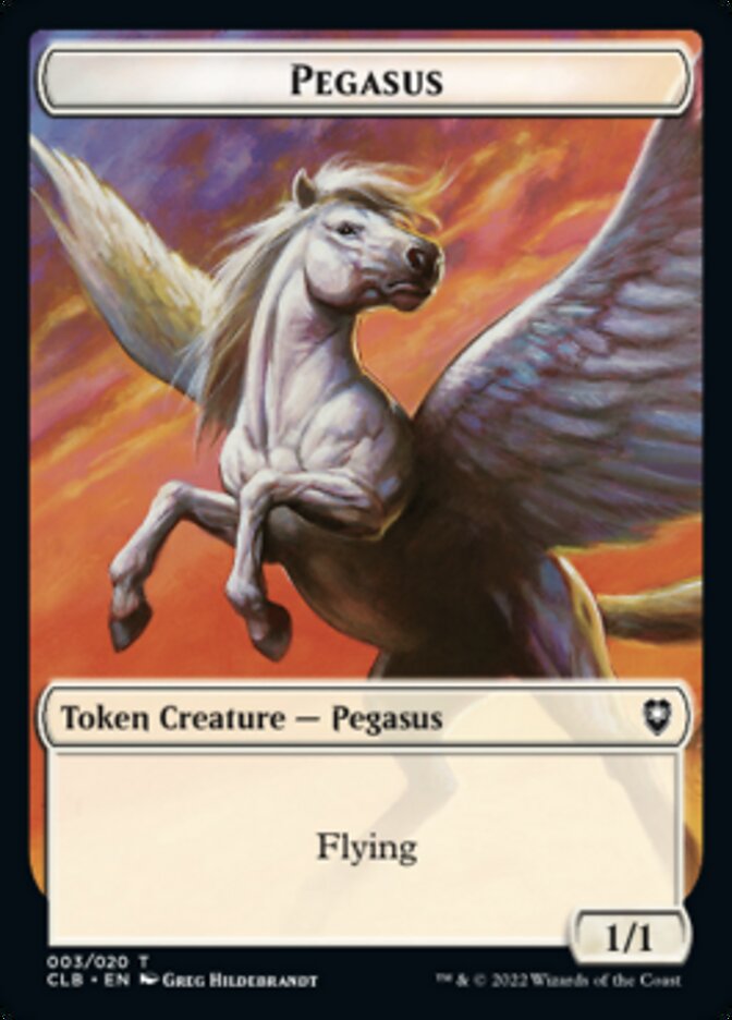 Treasure // Pegasus Double-Sided Token [Commander Legends: Battle for Baldur's Gate Tokens] | Gamers Paradise