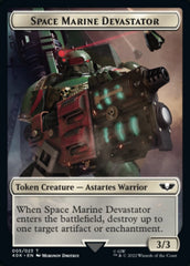 Soldier (002) // Space Marine Devastator Double-Sided Token (Surge Foil) [Universes Beyond: Warhammer 40,000 Tokens] | Gamers Paradise