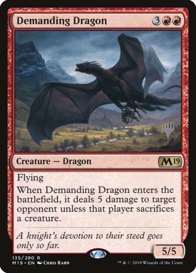 Demanding Dragon (Promo Pack) [Core Set 2019 Promos] | Gamers Paradise