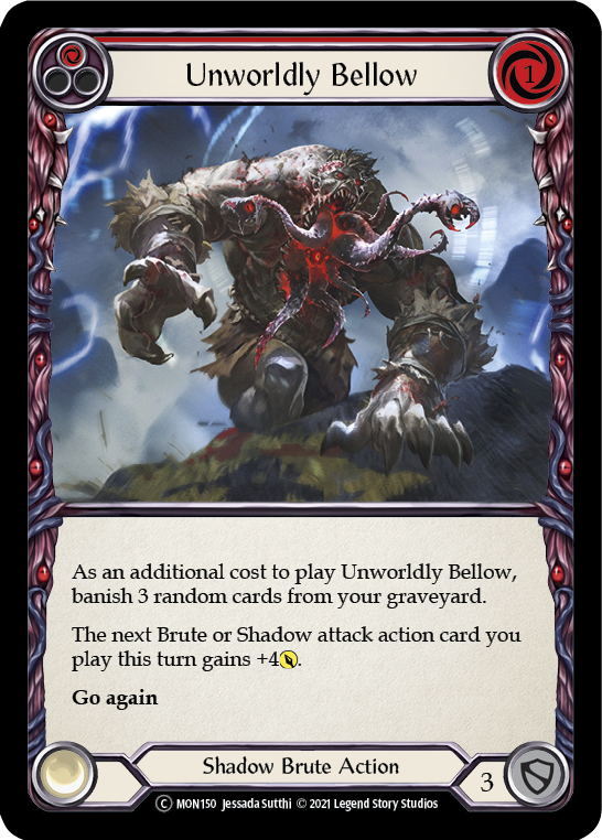 Unworldly Bellow (Red) [U-MON150-RF] Unlimited Rainbow Foil | Gamers Paradise