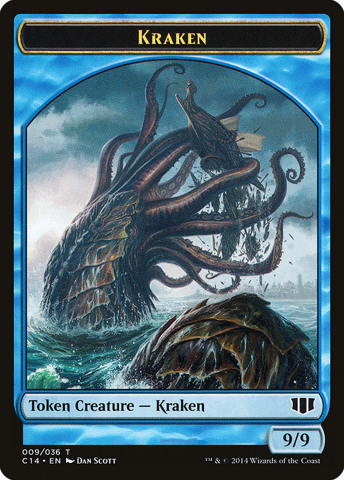 Kraken // Zombie (011/036) Double-Sided Token [Commander 2014 Tokens] | Gamers Paradise