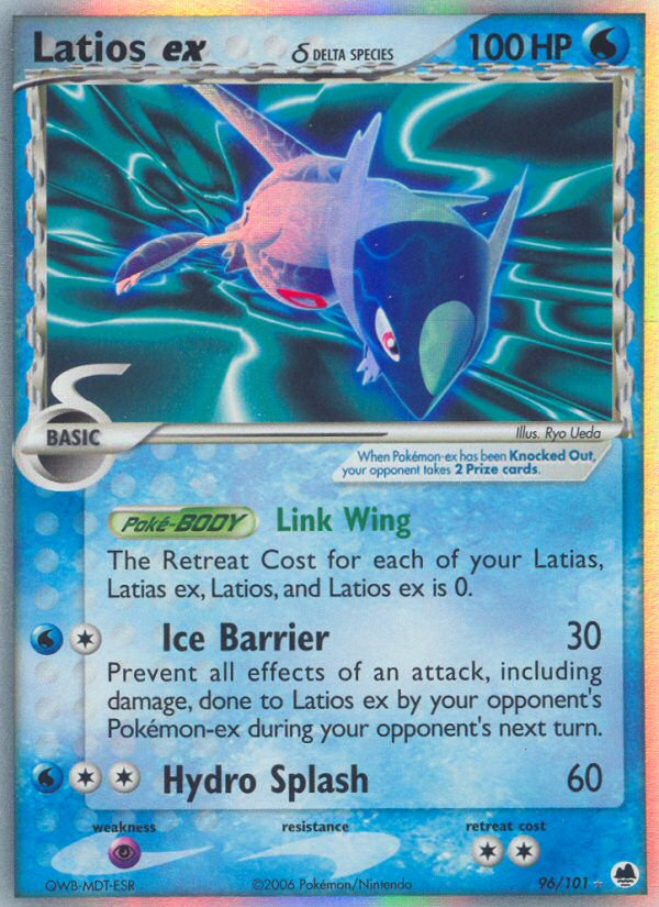 Latios ex (96/101) (Delta Species) [EX: Dragon Frontiers] | Gamers Paradise