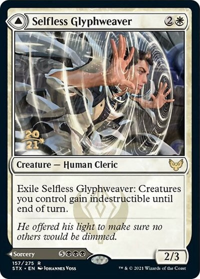 Selfless Glyphweaver // Deadly Vanity [Strixhaven: School of Mages Prerelease Promos] | Gamers Paradise