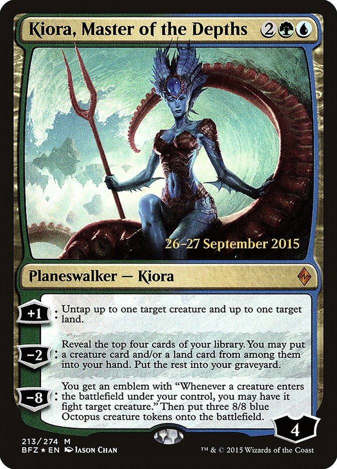 Kiora, Master of the Depths [Battle for Zendikar Prerelease Promos] | Gamers Paradise