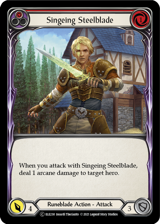 Singeing Steelblade (Red) [U-ELE230] Unlimited Normal | Gamers Paradise