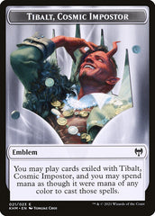 Treasure // Tibalt, Cosmic Impostor Emblem Double-Sided Token [Kaldheim Tokens] | Gamers Paradise