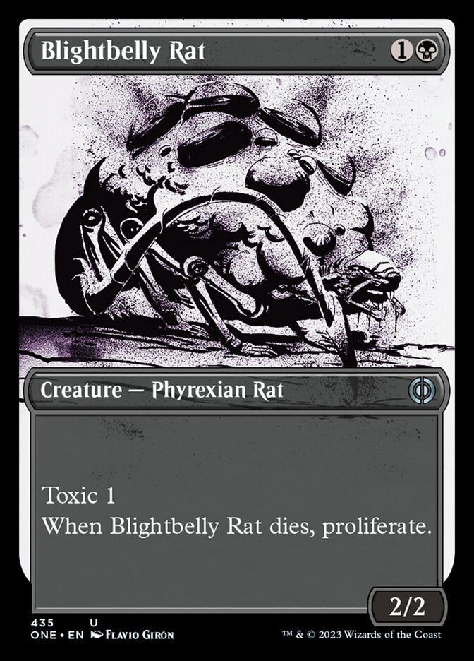 Blightbelly Rat (Showcase Ichor Step-and-Compleat Foil) [Phyrexia: All Will Be One] | Gamers Paradise