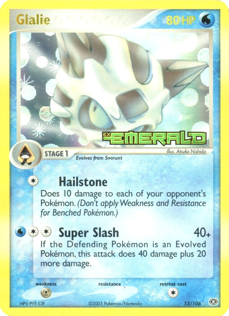 Glalie (13/106) (Stamped) [EX: Emerald] | Gamers Paradise