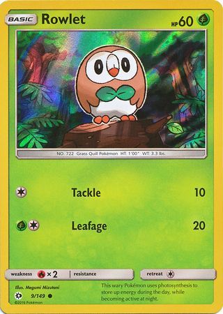 Rowlet (9/149) (Water Web Holo) [Sun & Moon: Base Set] | Gamers Paradise