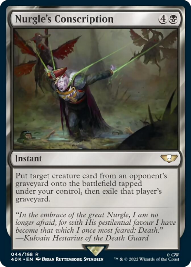 Nurgle's Conscription (Surge Foil) [Universes Beyond: Warhammer 40,000] | Gamers Paradise