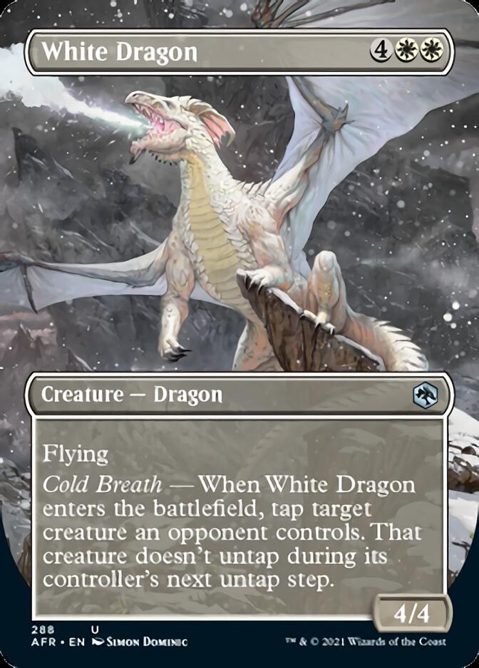 White Dragon (Borderless Alternate Art) [Dungeons & Dragons: Adventures in the Forgotten Realms] | Gamers Paradise