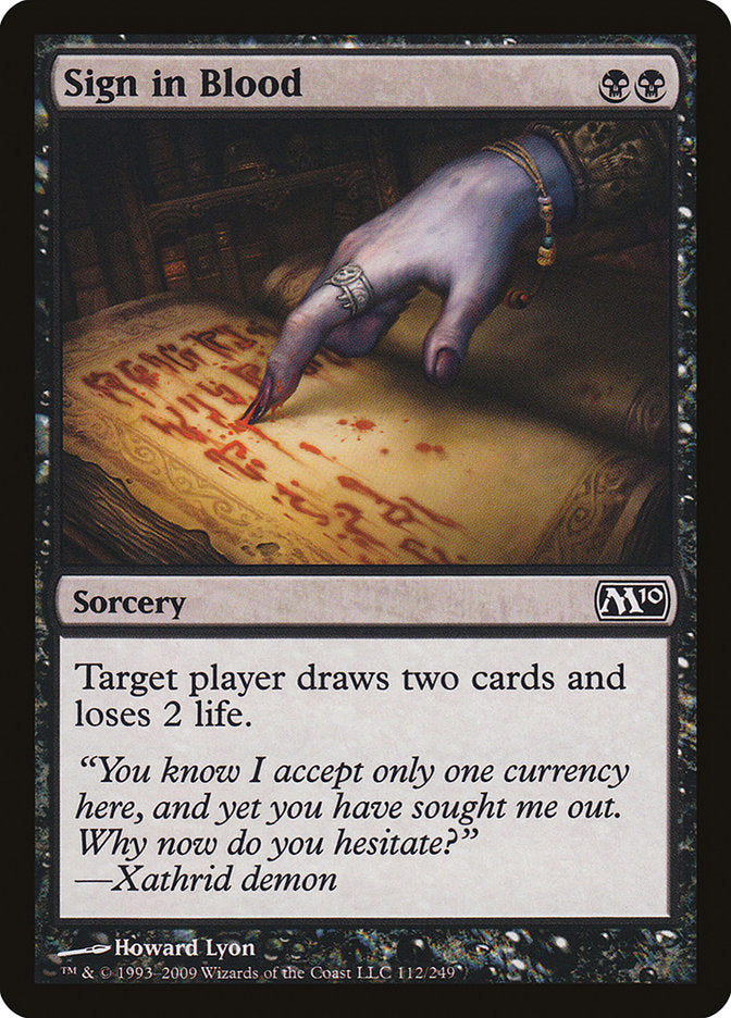 Sign in Blood [Magic 2010] | Gamers Paradise