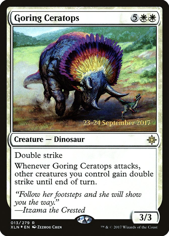 Goring Ceratops [Ixalan Prerelease Promos] | Gamers Paradise