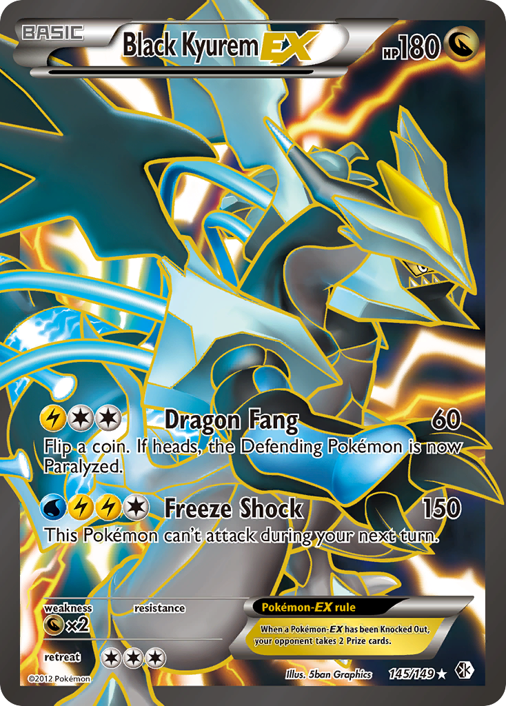 white kyurem ex pokemon card White Kyurem-EX (Boundaries Crossed 103)