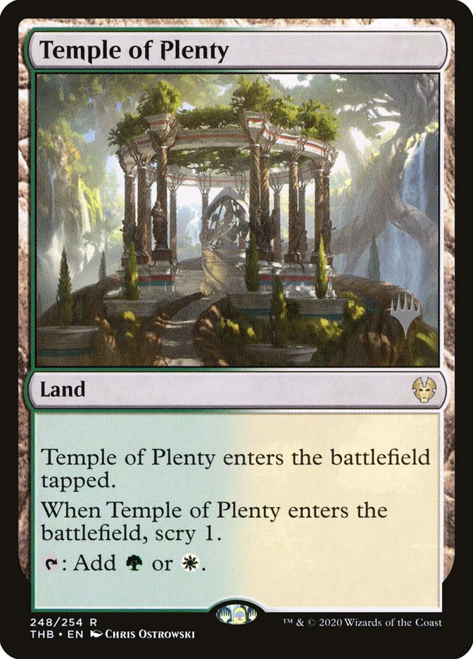 Temple of Plenty (Promo Pack) [Theros Beyond Death Promos] | Gamers Paradise