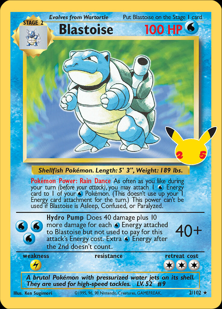 Blastoise (2/102) [Celebrations: 25th Anniversary - Classic Collection] | Gamers Paradise