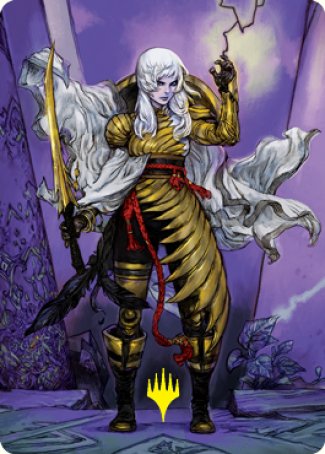 The Wandering Emperor 1 Art Card (Gold-Stamped Signature) [Kamigawa: Neon Dynasty Art Series] | Gamers Paradise